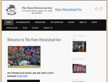 Tablet Screenshot of hannhomesteadinn.com